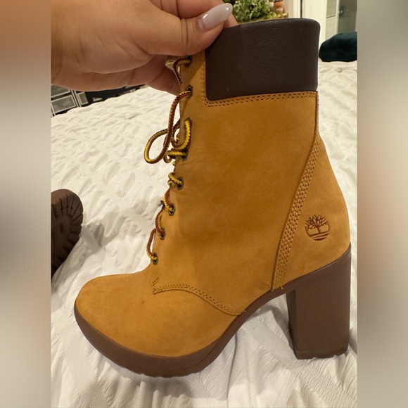 Timberland Women's Brown Heeled Boots - Picture 1 of 7